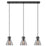 Innovations Newton Cone 3Lt 8" CL Pendant, BK/SM - 123-410-1PS-BK-G411-8SM