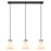 Innovations Newton Cone 3Lt 8" CL Pendant, BK/WH - 123-410-1PS-BK-G411-8WH