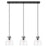 Innovations Newton Bell 3Lt 8" CL Pendant, BK/CL - 123-410-1PS-BK-G412-8CL