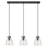Innovations Newton Bell 3Lt 8" CL Pendant, BK/SD - 123-410-1PS-BK-G412-8SDY