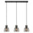 Innovations Newton Bell 3Lt 8" CL Pendant, BK/SM - 123-410-1PS-BK-G412-8SM