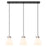 Innovations Newton Bell 3Lt 8" CL Pendant, BK/WH - 123-410-1PS-BK-G412-8WH