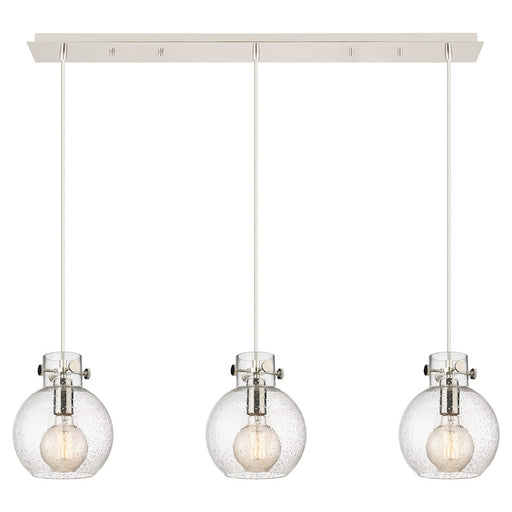Innovations Newton Sphere 3Lt 8" CL Pendant, PN/SD - 123-410-1PS-PN-G410-8SDY