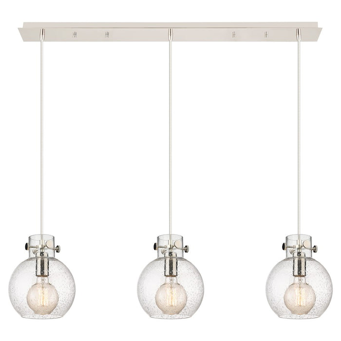 Innovations Newton Sphere 3Lt 8" CL Pendant, PN/SD - 123-410-1PS-PN-G410-8SDY