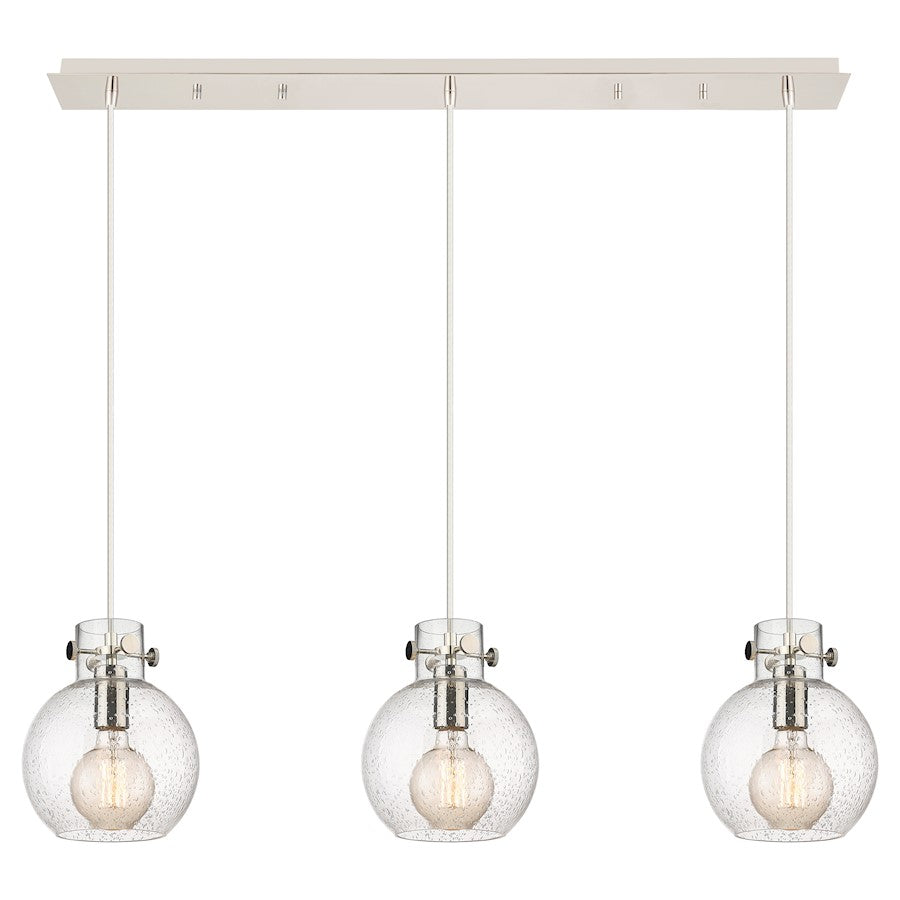 Innovations Newton Sphere 3Lt 8" CL Pendant, PN/SD - 123-410-1PS-PN-G410-8SDY