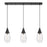 Innovations Malone 3Lt 6" Cord Linear Pendant, BK/SCL - 123-450-1P-BK-G450-6SCL