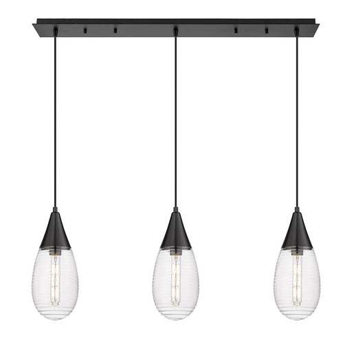 Innovations Malone 3Lt 6" Cord Linear Pendant, BK/SCL - 123-450-1P-BK-G450-6SCL