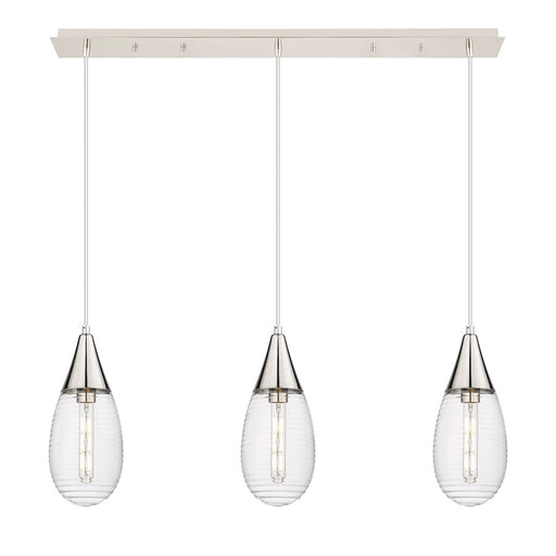 Innovations Malone 3Lt 6" Cord Linear Pendant, PN/SCL - 123-450-1P-PN-G450-6SCL