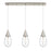 Innovations Malone 3Lt 6" Cord Linear Pendant, SN/Clear - 123-450-1P-SN-G450-6CL