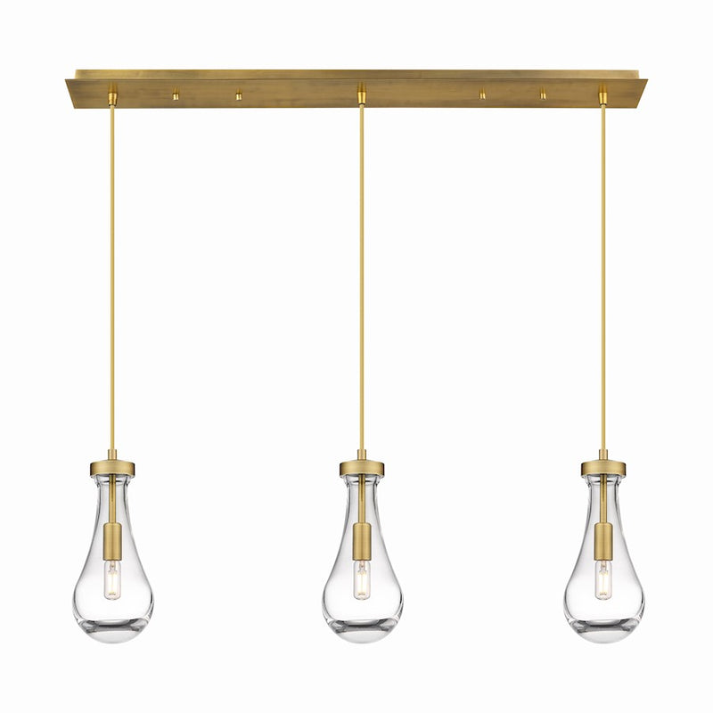 Innovations Owego 3Lt 5" Cord Linear Pendant, BS/CL - 123-451-1P-BB-G451-5CL