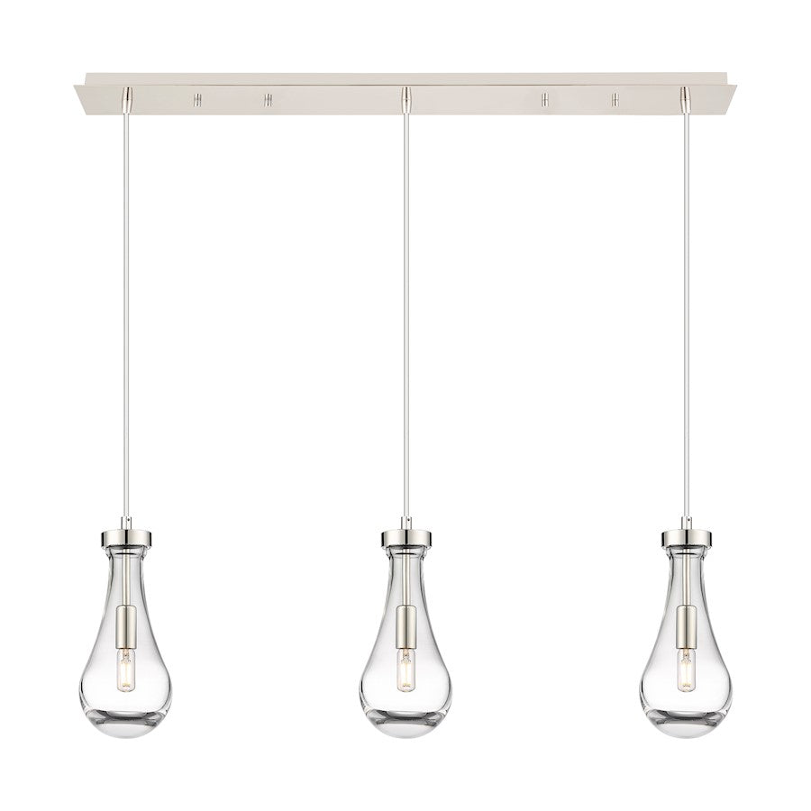 Innovations Owego 3Lt 5" Cord Linear Pendant, PN/Clear - 123-451-1P-PN-G451-5CL