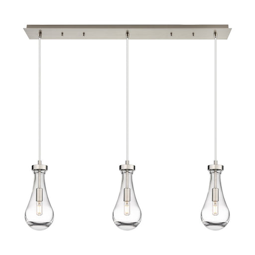 Innovations Owego 3Lt 5" Cord Linear Pendant, SN/Clear - 123-451-1P-SN-G451-5CL