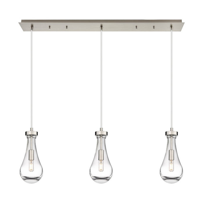 Innovations Owego 3Lt 5" Cord Linear Pendant, SN/Clear - 123-451-1P-SN-G451-5CL