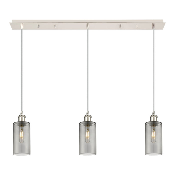 Innovations Crown Point 3Lt 37" Cord Linear Pendant, PN/SM - 123B-3P-PN-G434-7SM
