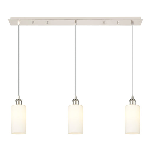Innovations Crown Point 3Lt 37" Cord Linear Pendant, PN/WH - 123B-3P-PN-G434-7WH