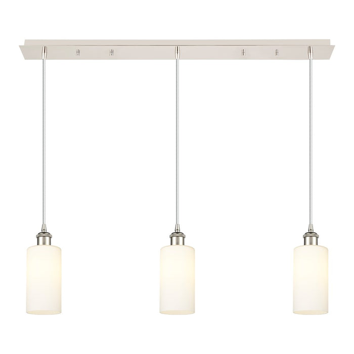 Innovations Crown Point 3Lt 37" Cord Linear Pendant, PN/WH - 123B-3P-PN-G434-7WH