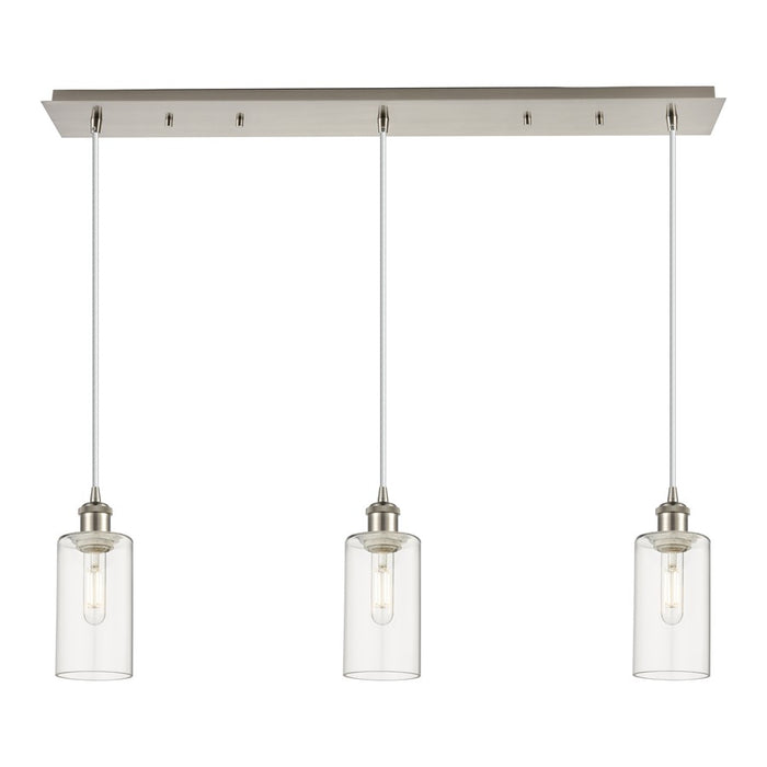 Innovations Crown Point 3Lt 37" Cord Linear Pendant, SN/CL - 123B-3P-SN-G434-7CL