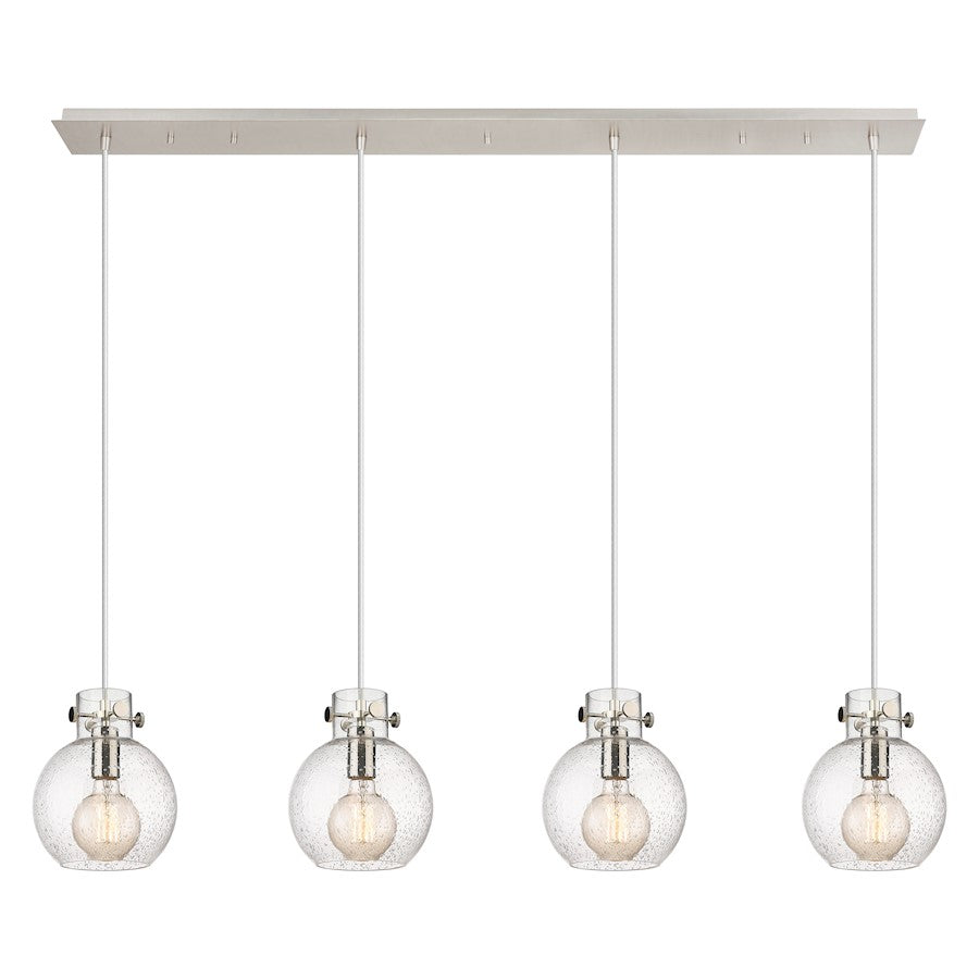 Innovations Newton Sphere 4Lt 8" CL Pendant, PN/SD - 124-410-1PS-PN-G410-8SDY