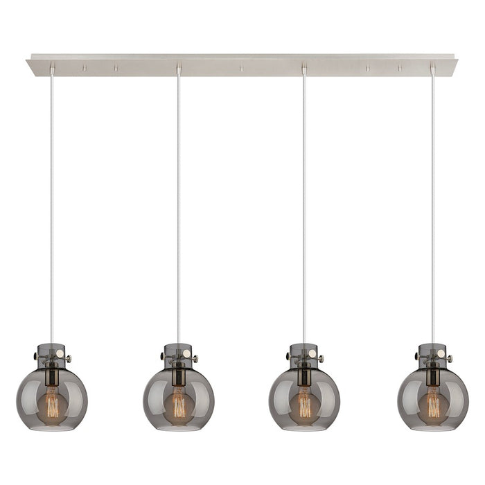 Innovations Newton Sphere 4Lt 8" CL Pendant, PN/SM - 124-410-1PS-PN-G410-8SM