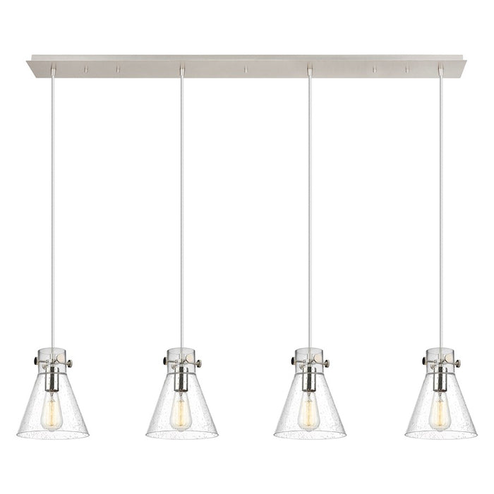 Innovations Newton Cone 4Lt 8" CL Pendant, PN/SD - 124-410-1PS-PN-G411-8SDY