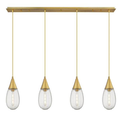 Innovations Malone 4Lt 6" Cord Linear Pendant, BS/SCL - 124-450-1P-BB-G450-6SCL