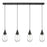Innovations Malone 4Lt 6" Cord Linear Pendant, BK/CL - 124-450-1P-BK-G450-6CL