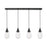 Innovations Malone 4Lt 6" Cord Linear Pendant, BK/SCL - 124-450-1P-BK-G450-6SCL