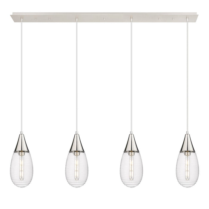 Innovations Malone 4Lt 6" Cord Linear Pendant, PN/SCL - 124-450-1P-PN-G450-6SCL