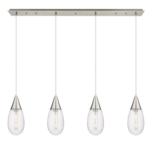Innovations Malone 4Lt 6" Cord Linear Pendant, SN/SCL - 124-450-1P-SN-G450-6SCL