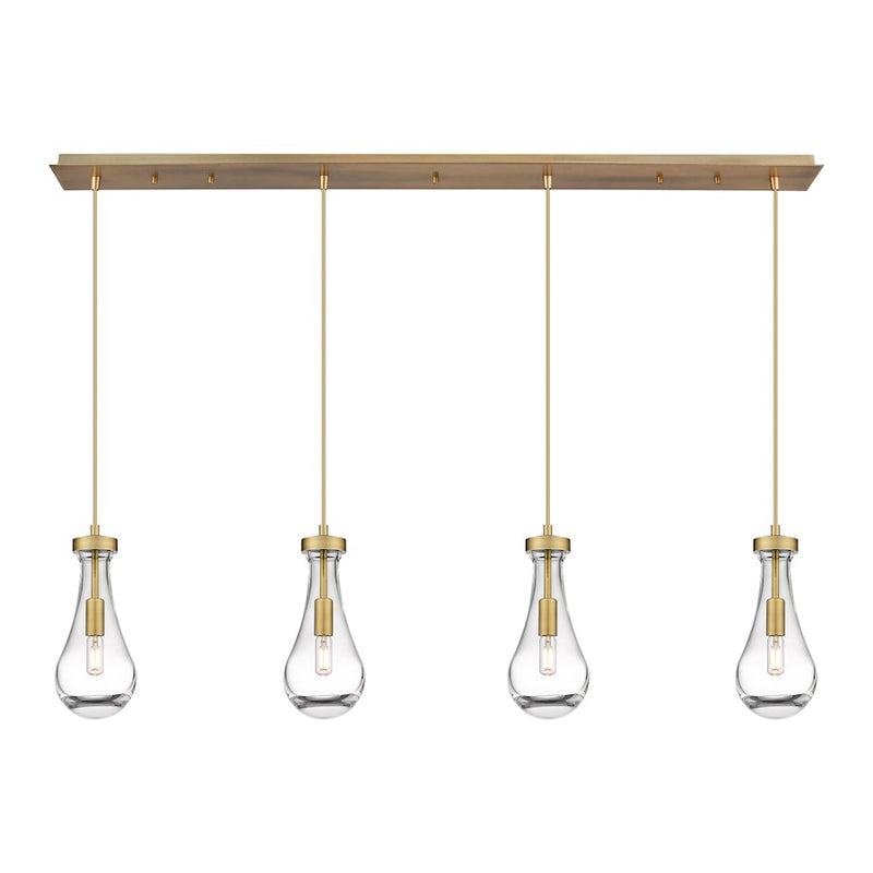 Innovations Owego 4Lt 5" Cord Linear Pendant, BS/CL - 124-451-1P-BB-G451-5CL