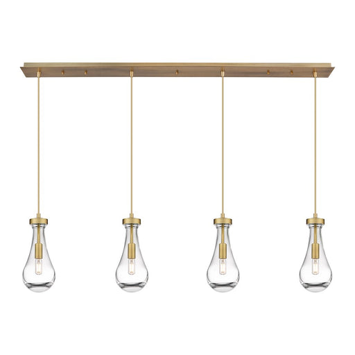 Innovations Owego 4Lt 5" Cord Linear Pendant, BS/CL - 124-451-1P-BB-G451-5CL