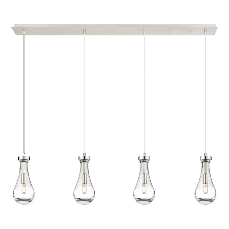 Innovations Owego 4Lt 5" Cord Linear Pendant, PN/Clear - 124-451-1P-PN-G451-5CL