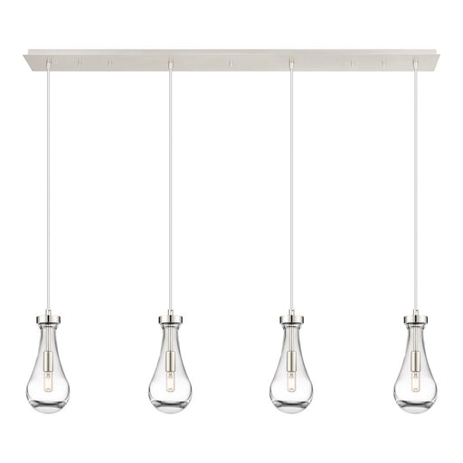 Innovations Owego 4Lt 5" Cord Linear Pendant, PN/Clear - 124-451-1P-PN-G451-5CL