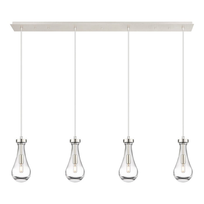 Innovations Owego 4Lt 5" Cord Linear Pendant, PN/Clear - 124-451-1P-PN-G451-5CL