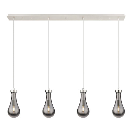 Innovations Owego 4Lt 5" Cord Linear Pendant, PN/Smoke - 124-451-1P-PN-G451-5SM