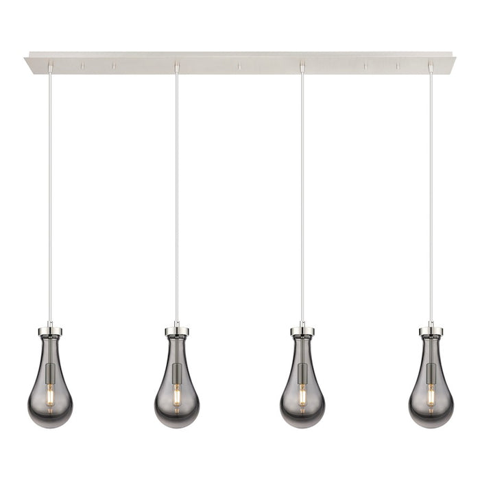 Innovations Owego 4Lt 5" Cord Linear Pendant, PN/Smoke - 124-451-1P-PN-G451-5SM