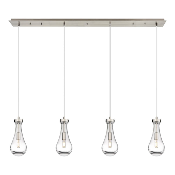 Innovations Owego 4Lt 5" Cord Linear Pendant, SN/Clear - 124-451-1P-SN-G451-5CL