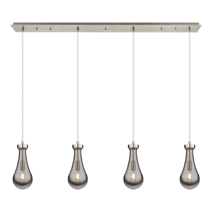 Innovations Owego 4Lt 5" Cord Linear Pendant, SN/Smoke - 124-451-1P-SN-G451-5SM