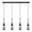 Innovations Milan 4Lt 4" Cord Linear Pendant, BK/SM - 124-452-1P-BK-G452-4SM