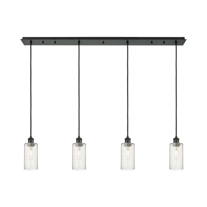 Innovations Crown Point 4Lt 49" Cord Linear Pend, BK/SD - 124B-4P-BK-G434-7SDY