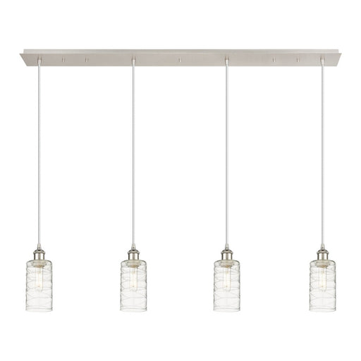 Innovations Crown Point 4Lt 49" Cord Linear Pendant, PN/DS - 124B-4P-PN-G434-7DE