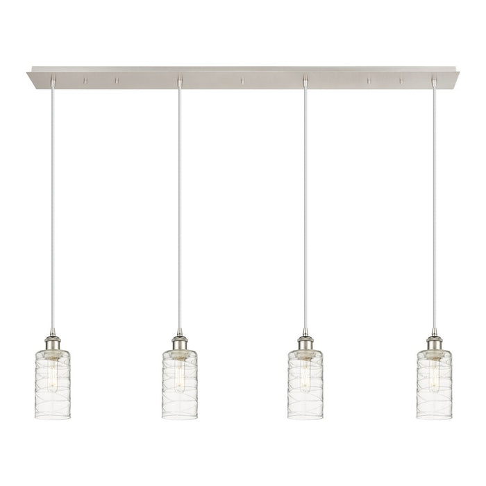 Innovations Crown Point 4Lt 49" Cord Linear Pendant, PN/DS - 124B-4P-PN-G434-7DE