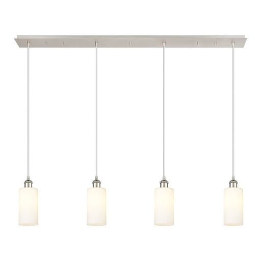 Innovations Crown Point 4Lt 49" Cord Linear Pendant, PN/WH - 124B-4P-PN-G434-7WH