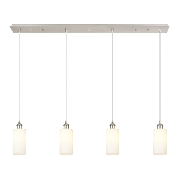 Innovations Crown Point 4Lt 49" Cord Linear Pendant, PN/WH - 124B-4P-PN-G434-7WH