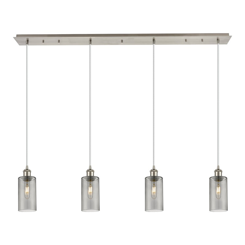 Innovations Crown Point 4Lt 49" Cord Linear Pendant, SN/SM - 124B-4P-SN-G434-7SM