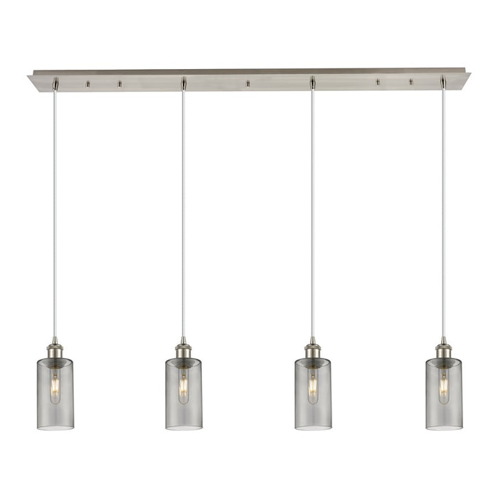 Innovations Crown Point 4Lt 49" Cord Linear Pendant, SN/SM - 124B-4P-SN-G434-7SM