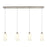 Innovations Crown Point 4Lt 49" Cord Linear Pendant, SN/WH - 124B-4P-SN-G434-7WH