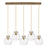 Innovations Newton Sphere 5Lt 8" CL Pendant, BS/CL - 125-410-1PS-BB-G410-8CL