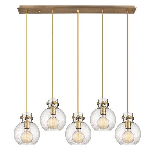 Innovations Newton Sphere 5Lt 8" CL Pendant, BS/SD - 125-410-1PS-BB-G410-8SDY
