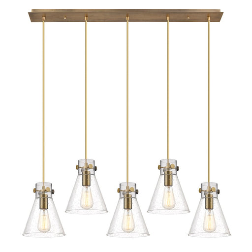Innovations Newton Cone 5Lt 8" CL Pendant, BS/SD - 125-410-1PS-BB-G411-8SDY